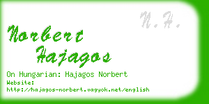 norbert hajagos business card